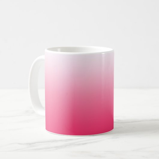 Mug Bright été rouge et blanc dégradé ombre (Devant gauche)