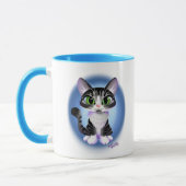 Mug BRIGHT EYED TABBY KITTEN by Jeff Willis Art (Gauche)