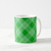 Mug Bright Green Plaid Checked Pattern (Devant droit)