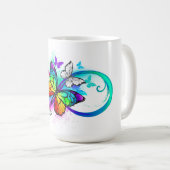 Mug Bright infinity with rainbow butterfly (Devant droit)