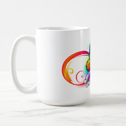 Mug Bright infinity with rainbow butterfly (Gauche)