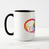 Mug Bright infinity with rainbow butterfly (Gauche)