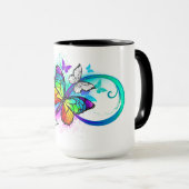 Mug Bright infinity with rainbow butterfly (Devant droit)