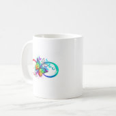 Mug Bright infinity with rainbow butterfly (Devant gauche)