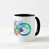 Mug Bright infinity with rainbow butterfly (Devant droit)