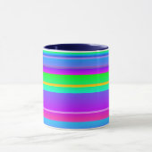 Mug Bright multicolore créatif rayé (Centre)