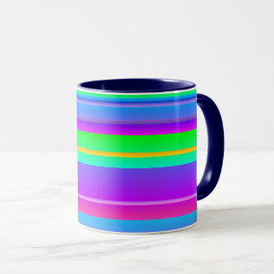 Mug Bright multicolore créatif rayé
