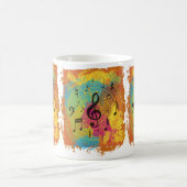 Mug Bright Music Notes sur l'explosion de couleur (Centre)