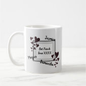 Mug Bright Red Heart BFF Friendship Best Friends (Gauche)