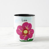Mug Bright rose Floral Love Typographie (Centre)