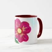 Mug Bright rose Floral Love Typographie (Devant droit)