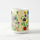 Mug Bright Whimsical Wild Poppy & Butter Yellow (Centre)