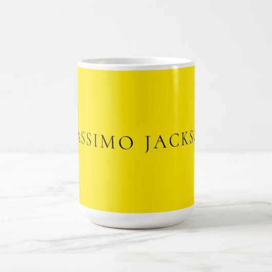 Mug Bright Yellow Minimalist Plain Modern Aesthetic (Centre)