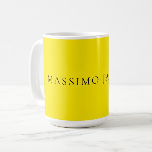 Mug Bright Yellow Minimalist Plain Modern Aesthetic (Devant gauche)