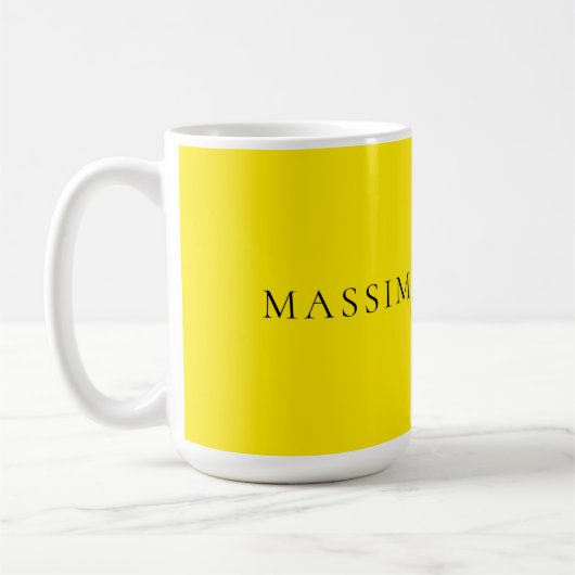 Mug Bright Yellow Minimalist Plain Modern Aesthetic (Gauche)