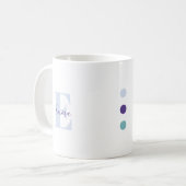 Mug brillant frais avec Monogramme Inspirationnel (Devant gauche)