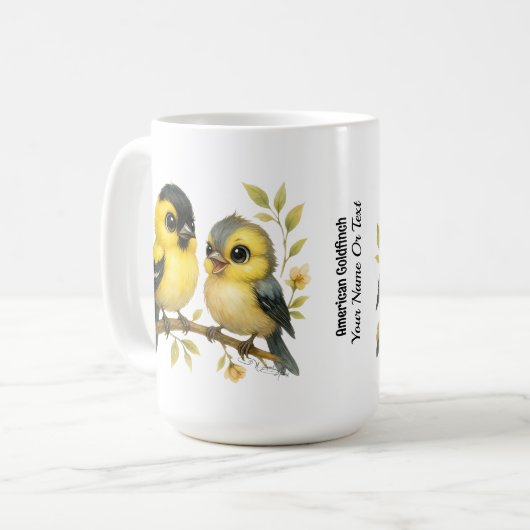 Mug Brillant Goldfinch américain (Devant gauche)
