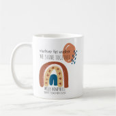 Mug Briller ensemble Rainbow Doodle meilleur enseignan (Gauche)