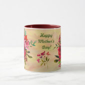 MUG BRILLIANT FLORAL HEUREUX MESSAGE DE LA JOURNÉE DE (Centre)