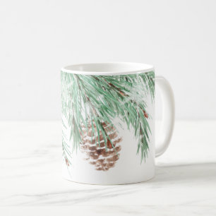 Mug brindilles aux cônes, Noël, cônes de Noël