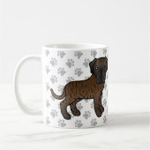 Mug Brindle Anglais Mastiff mignon chien de dessin (Gauche)