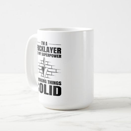 Mug Brique brique brique brique Mason Wall Builder (Devant gauche)