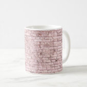 Mug Brique rose rétro : Saturée Abstraite (Devant droit)