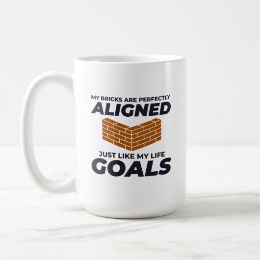 Mug Briques alignées, Objectifs alignés : Bicklayer hu (Gauche)