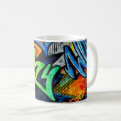 Mug Briques de graffitis : Abstrait urbain (Devant droit)