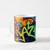 Mug Briques de graffitis : Abstrait urbain (Devant gauche)