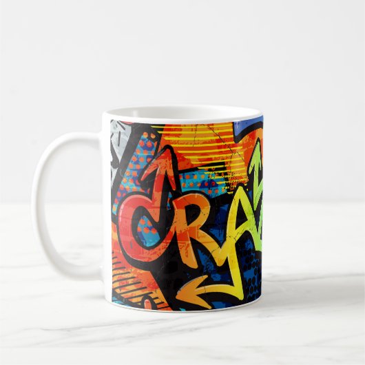Mug Briques de graffitis : Abstrait urbain (Gauche)