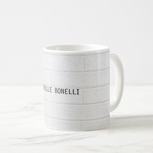 Mug Briques murales grises Conception Plaque lisible M (Devant droit)