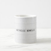 Mug Briques murales grises Conception Plaque lisible M (Centre)