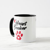 Mug Brise-coeur ...Valentine Amour du chien (Devant gauche)