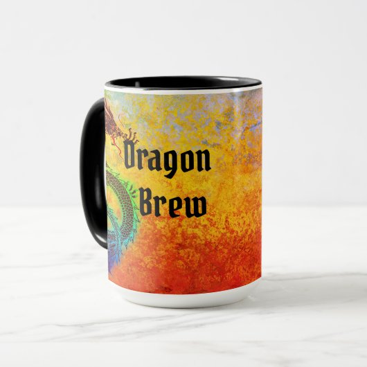 Mug Brise de dragon colorée (Devant gauche)