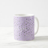 Mug Brise de Lavande Points Argentés (Devant droit)
