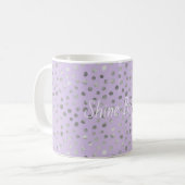 Mug Brise de Lavande Points Argentés (Devant gauche)