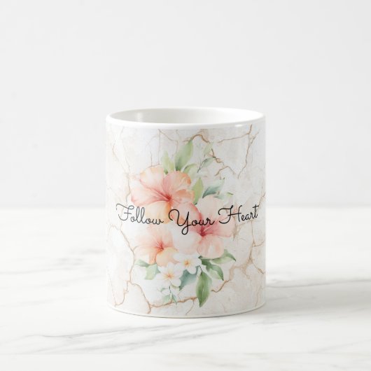 Mug Brise d'été Rouge pêche Hibiscus (Centre)