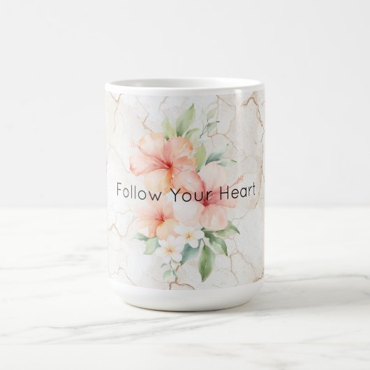 Mug Brise d'été Rouge pêche Hibiscus (Centre)