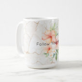 Mug Brise d'été Rouge pêche Hibiscus (Devant gauche)