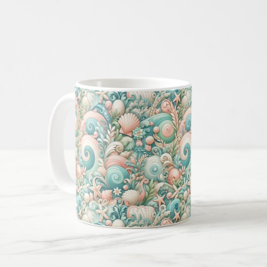 Mug Brise Whimsical Ocean : Les perles de mer Pastel à (Devant gauche)