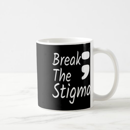 Mug Briser La Stigma Semicolon Prévention Suicide Awar (Droite)