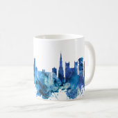Mug Bristol Angleterre skyline Bleu (Devant droit)