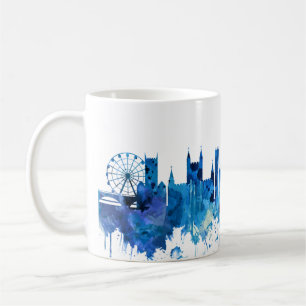 Mug Bristol Angleterre skyline Bleu