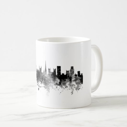 Mug Bristol Angleterre Skyline Noir Blanc (Devant droit)