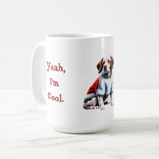 Mug Britanniques amusants dans le Sweat de Noël (Devant gauche)