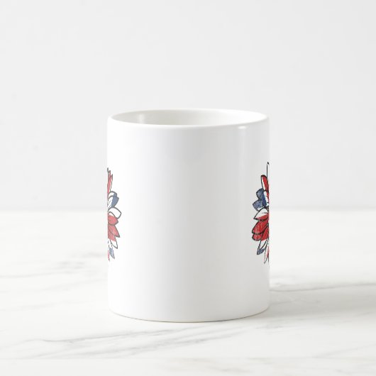 Mug British Flag Sunflower Distressed Design (Centre)