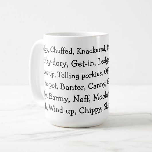 Mug British Slang (Devant gauche)