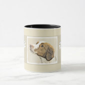 Mug Brittany Paining - Un joli art original de chien (Centre)