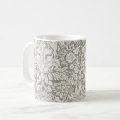 Mug brocade en dentelle blanche élégante (Devant gauche)